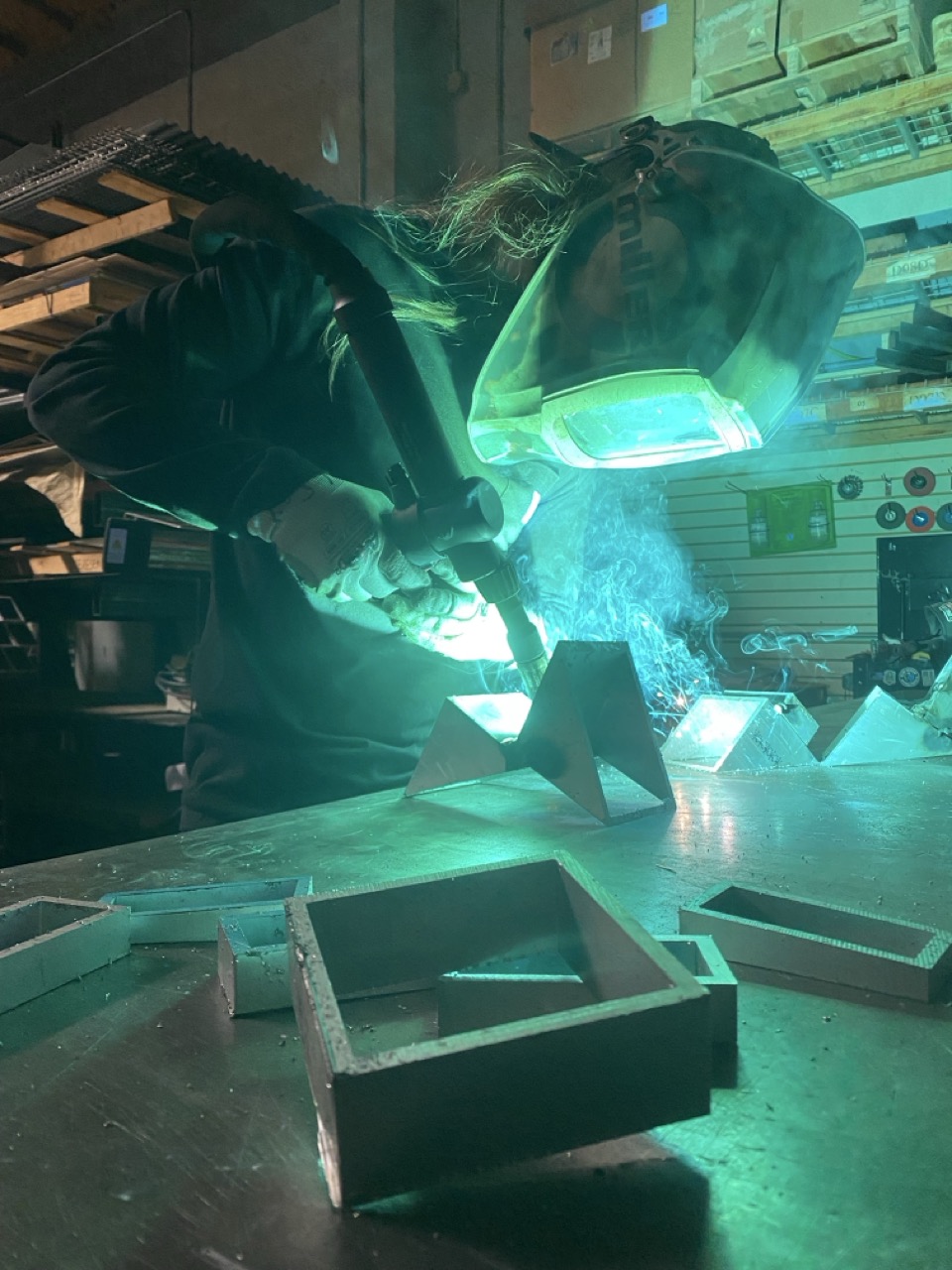 Welding sparks